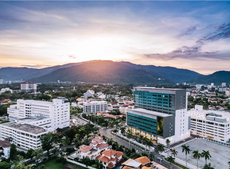 Gedung Island Hospital dan Peel Wing di Penang
